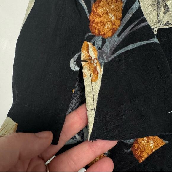 Vintage Men’s Large Silk Hawaiian Button Down Shirt Jamaica Jaxx - Picture 5 of 11